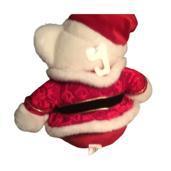 Holiday Christmas Teddy Bear with Santa Hat TB Trading Co 2000 - Picture 5 of 7
